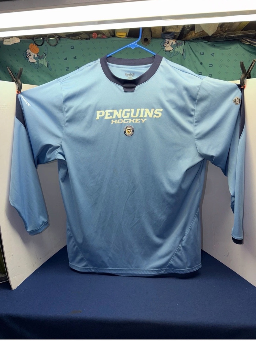 Reebok Pittsburgh Penguins Long Sleeve Throwback Jersey Size XL. Nice Condition.